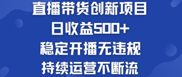 淘宝无人直播带货创新项目：日收益500+  稳定开播无违规  持续运营不断流【揭秘】-豪讯资源网