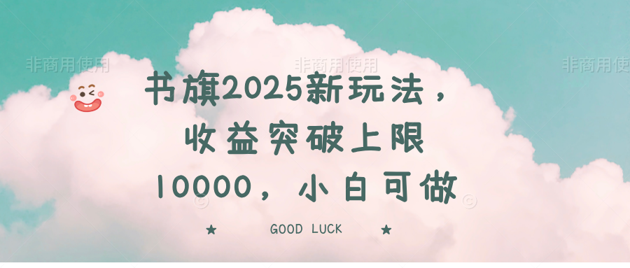 书旗2025新玩法，收益突破上限10000，小白可做-豪讯资源网