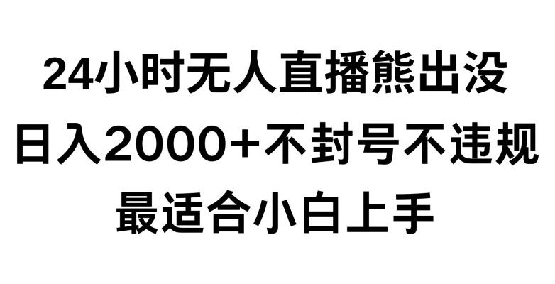 快手24小时无人直播熊出没，不封直播间，不违规，日入2000+，最适合小白上手，保姆式教学【揭秘】-豪讯资源网