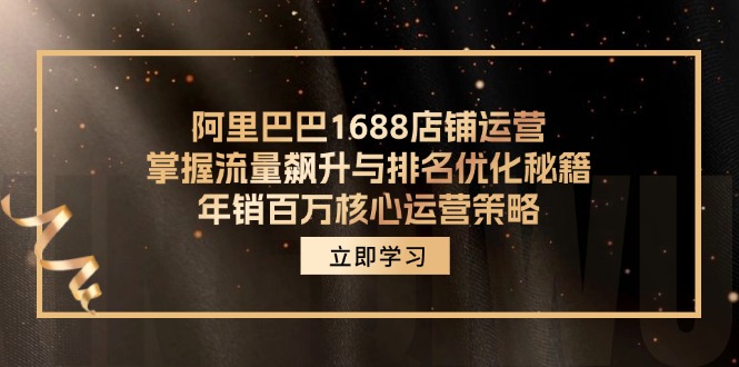 阿里巴巴1688店铺运营，掌握流量飙升与排名优化秘籍 年销百万核心运营策略-豪讯资源网