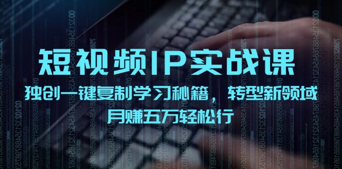 短视频IP实战课，独创一键复制学习秘籍，转战新领域，月赚五万轻松行-豪讯资源网