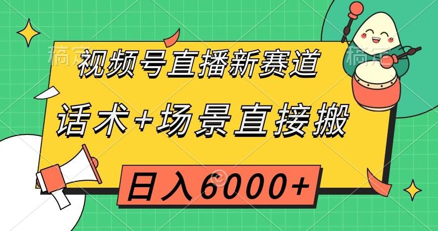 视频号直播新赛道，话术+场景直接搬，日入6000+【揭秘】-豪讯资源网
