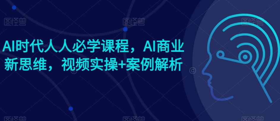 AI时代人人必学课程，AI商业新思维，视频实操+案例解析【赠AI商业爆款案例】-豪讯资源网