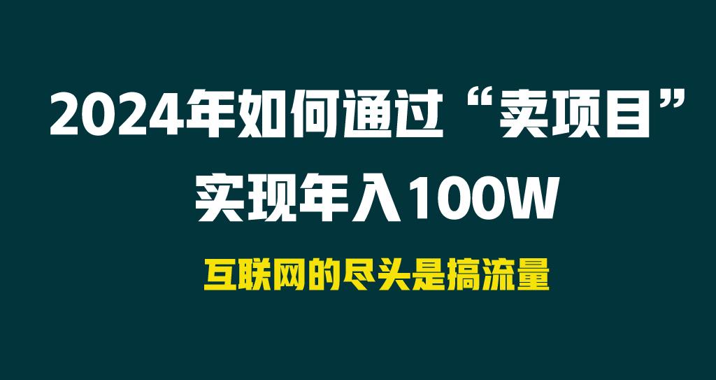 2024年如何通过“卖项目”实现年入100W-豪讯资源网