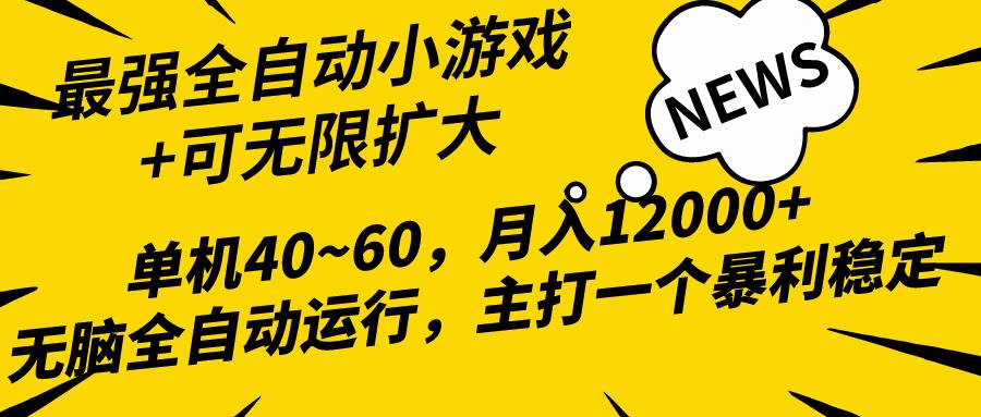 (10046期)2024最新全网独家小游戏全自动，单机40~60,稳定躺赚，小白都能月入过万-豪讯资源网
