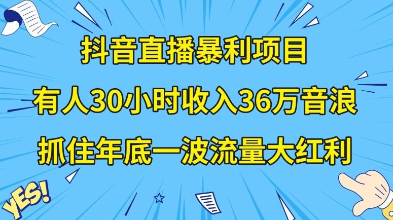 抖音直播暴利项目，有人30小时收入36万音浪，公司宣传片年会视频制作，抓住年底一波流量大红利【揭秘】-豪讯资源网