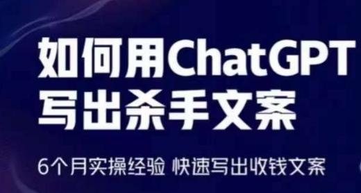 如何用ChatGPT写出杀手文案，6个月实操经验，快速写出收钱文案-豪讯资源网