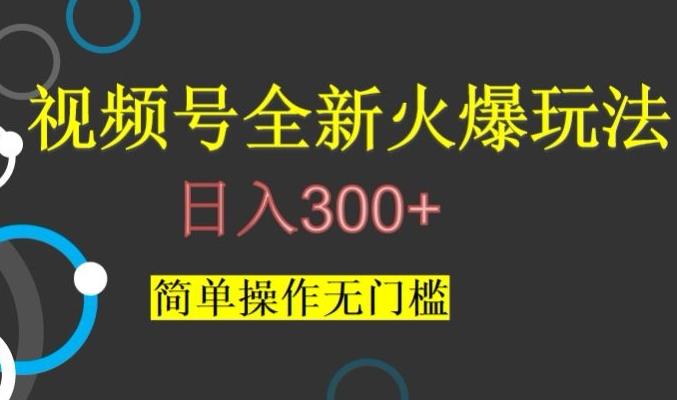 视频号最新爆火玩法，日入300+，简单操作无门槛【揭秘】-豪讯资源网