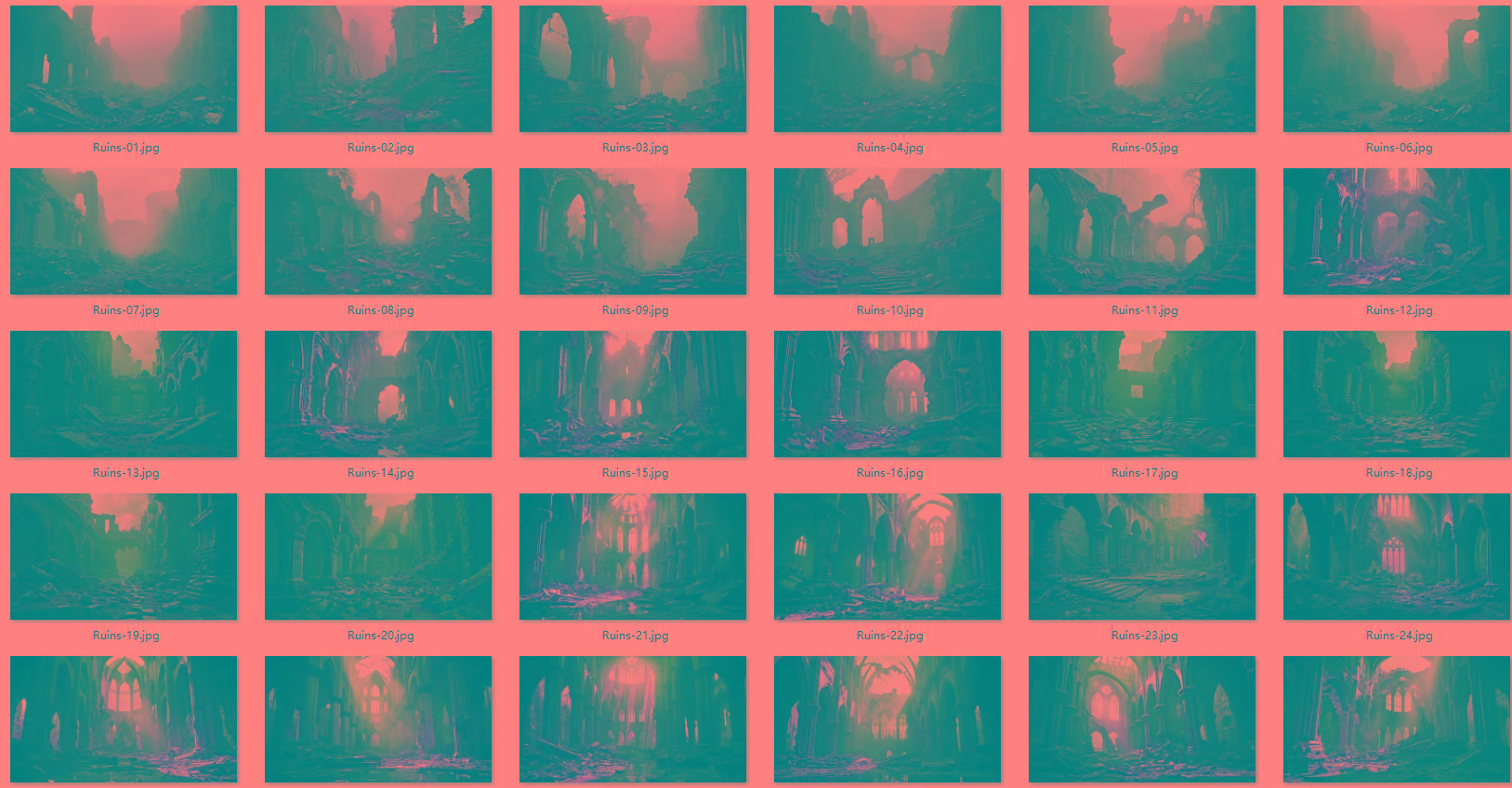 1600张科幻外星恐怖战争废墟环境背景 5K高清图片素材-豪讯资源网