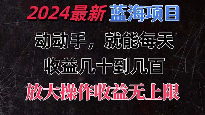 有手就行的2024全新蓝海项目，每天1小时收益几十到几百，可放大操作收...-豪讯资源网