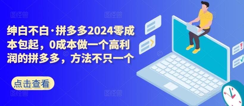 拼多多2024零成本包起，0成本做一个高利润的拼多多，方法不只一个-豪讯资源网
