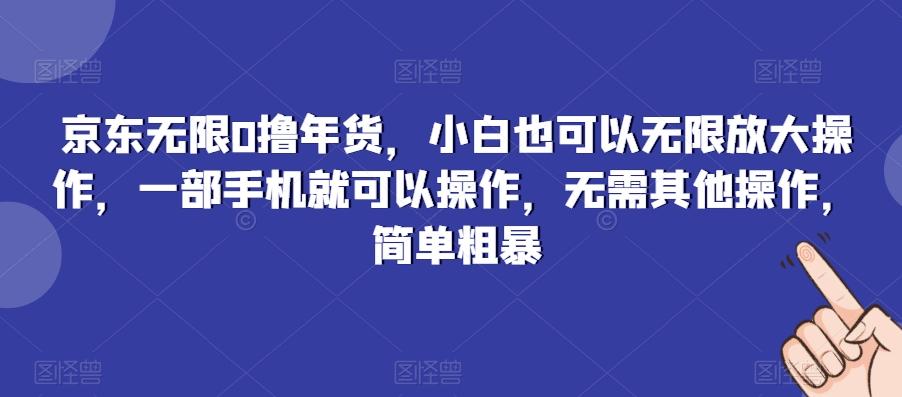 京东无限0撸年货，小白也可以无限放大操作，一部手机就可以操作，无需其他操作，简单粗暴-豪讯资源网