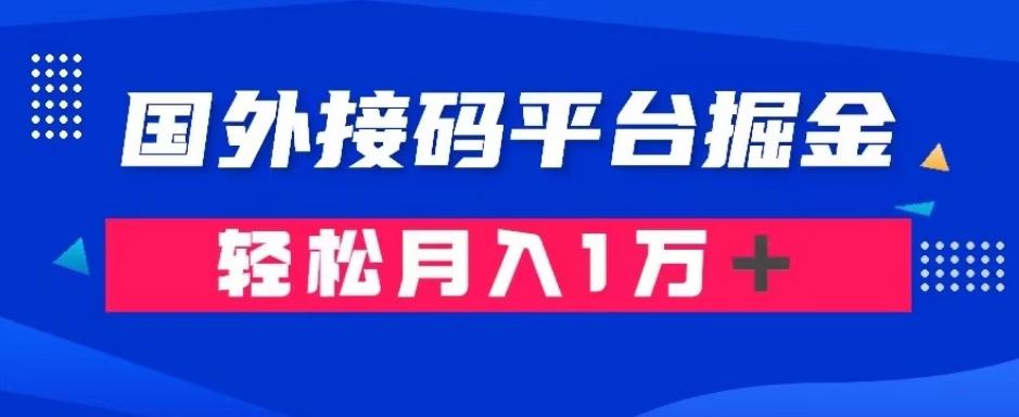 通过国外接码平台掘金：成本1.3，利润10＋，轻松月入1万＋【揭秘】-豪讯资源网
