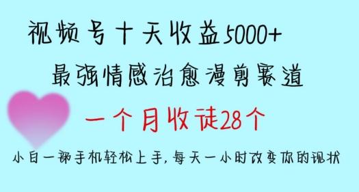 十天收益5000+，多平台捞金，视频号情感治愈漫剪，一个月收徒28个，小白一部手机轻松上手【揭秘】-豪讯资源网
