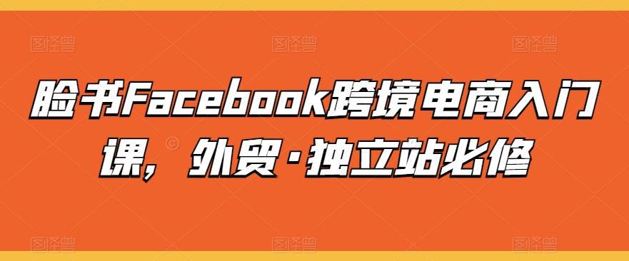 脸书Facebook跨境电商入门课，外贸·独立站必修-豪讯资源网