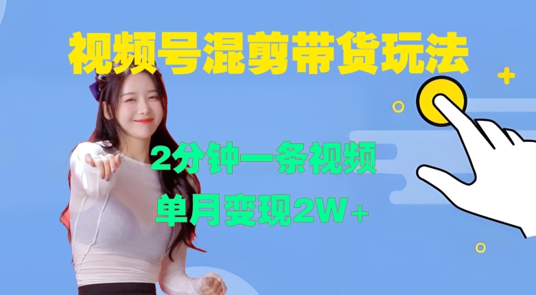 视频号混剪玩法，2分钟一条视频，单月变现2W+【揭秘】-豪讯资源网