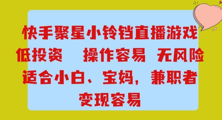 快手小铃铛游戏项目，低投入零风险，操作简单变现快-豪讯资源网