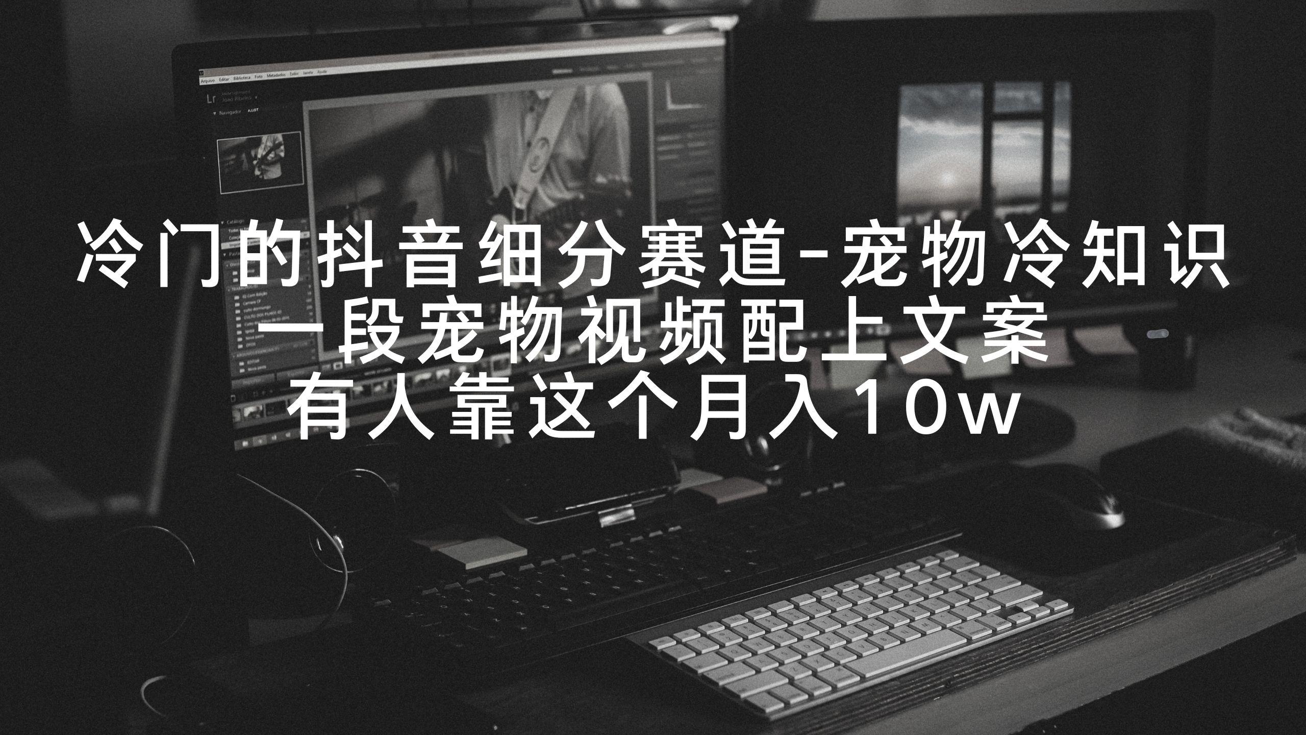 冷门的抖音细分赛道-宠物冷知识，一段宠物视频配上文案，有人靠这个月入10w-豪讯资源网