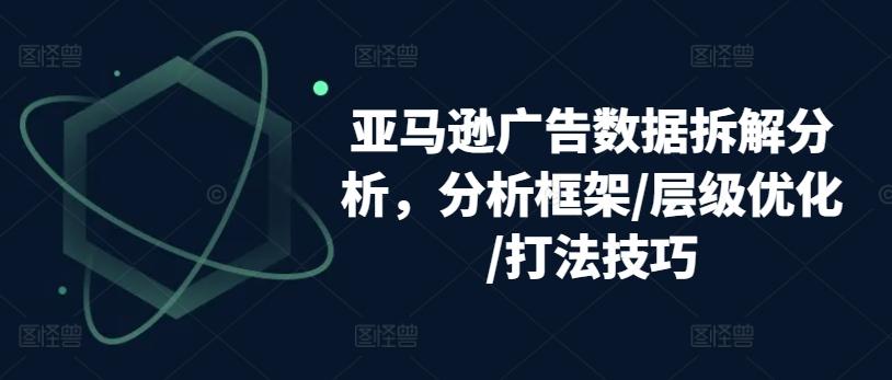 亚马逊广告数据拆解分析，分析框架/层级优化/打法技巧-豪讯资源网