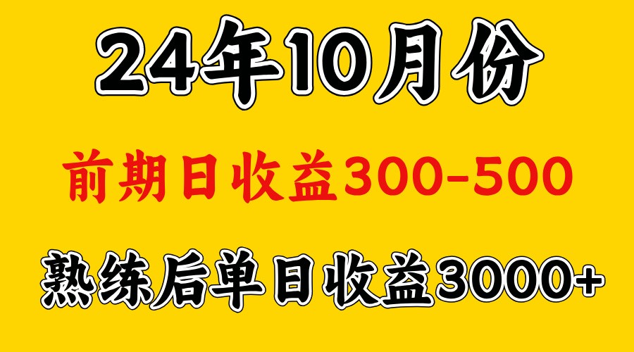 高手是怎么赚钱的.前期日收益500+熟练后日收益3000左右-豪讯资源网