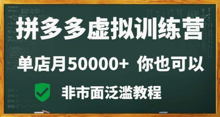 拼多多虚拟电商训练营月入30000+你也行，暴利稳定长久，副业首选-豪讯资源网