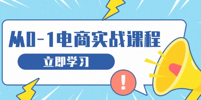 从零做电商实战课程，教你如何获取访客、选品布局，搭建基础运营团队-豪讯资源网
