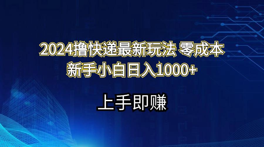 2024撸快递最新玩法零成本新手小白日入1000+-豪讯资源网