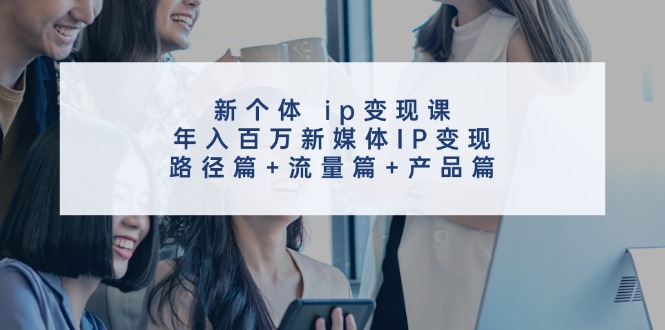 新个体ip变现课，年入百万新媒体IP变现，路径篇+流量篇+产品篇-豪讯资源网
