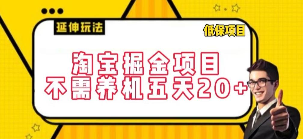 淘宝掘金项目，不需养机，五天20+，每天只需要花三四个小时【揭秘】-豪讯资源网