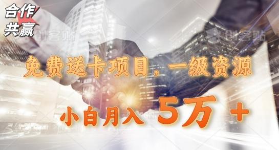 免费送卡项目，一级资源，小白月入5万+-豪讯资源网