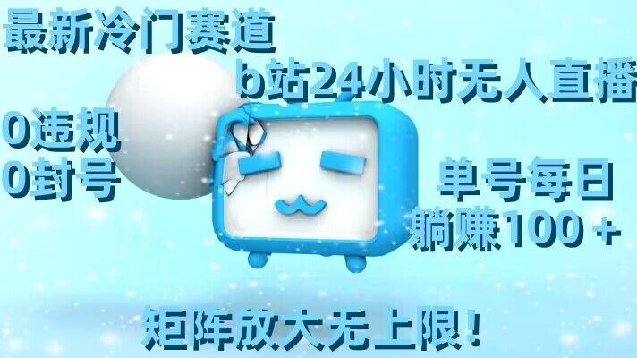 最新冷门赛道，b站24小时无人直播，0违规0封号，单号每日躺赚100＋，矩阵放大无上限【揭秘】-豪讯资源网