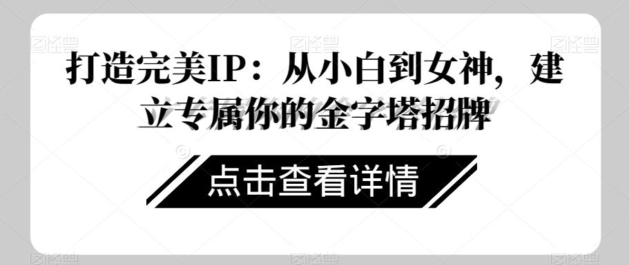 打造完美IP：从小白到女神，建立专属你的金字塔招牌-豪讯资源网