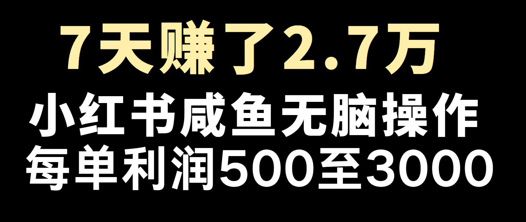 冷门暴利，超级简单的项目0成本玩法，每单在500至4000的利润-豪讯资源网