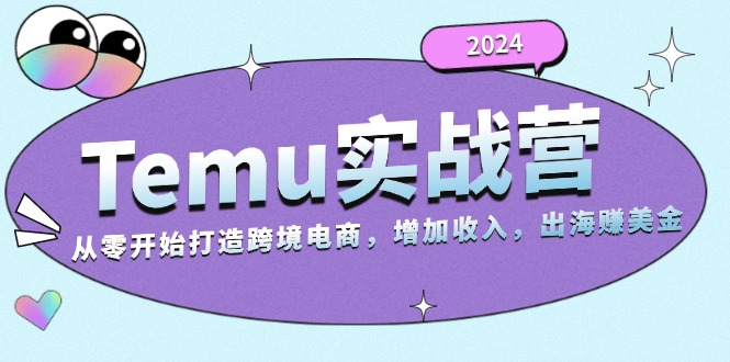 2024Temu实战营：从零开始打造跨境电商，增加收入，出海赚美金-豪讯资源网