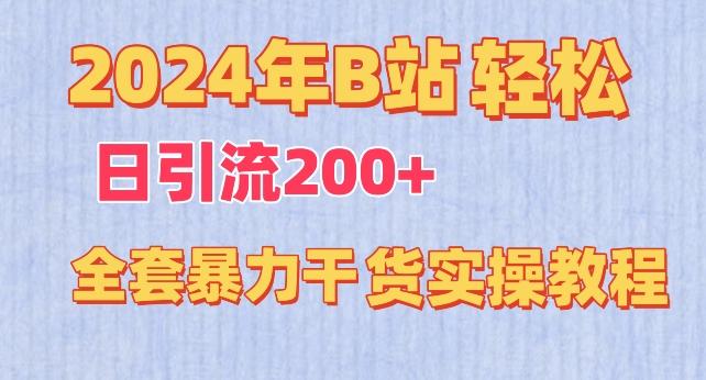 2024年B站轻松日引流200+的全套暴力干货实操教程【揭秘】-豪讯资源网