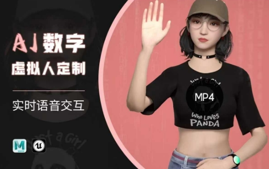 Ai数字人虚拟(智能体)实时语音交互特训营，​自行定制超写实角色AI数字人交互技术-豪讯资源网