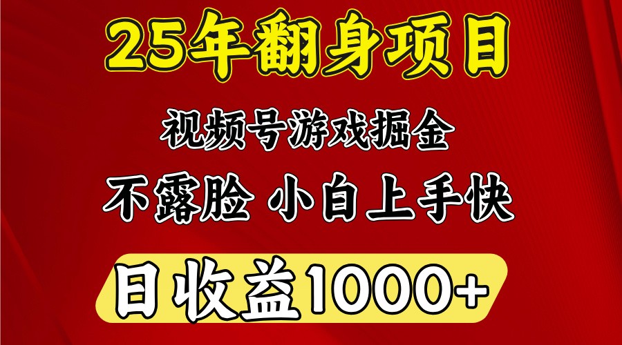 一天收益1000+ 25年开年落地好项目-豪讯资源网