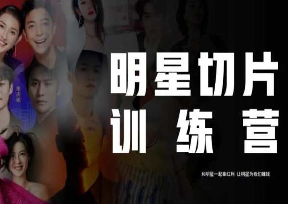 王子·明星切片线上训练营（2023），和明星一起拿红利，让明星为我们赚钱-豪讯资源网