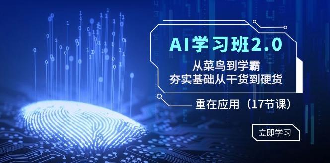 AI学习班2.0：从菜鸟到学霸，夯实基础从干货到硬货，重在应用(17节课)-豪讯资源网
