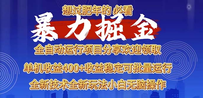 2025暴力掘金项目，想过肥年必看！-豪讯资源网