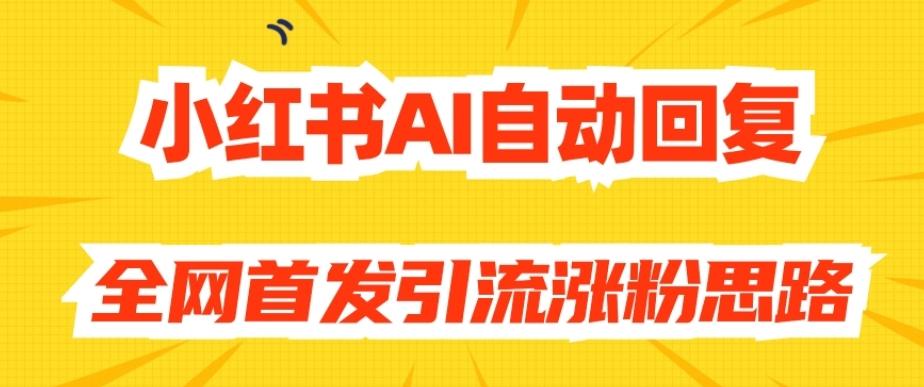 【原创开发】小红书AI自动回复，全网首发引流涨粉思路-豪讯资源网