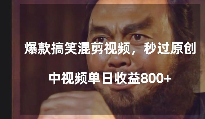 爆款搞笑混剪视频，百分百过原创，单日中视频播放收益800+【揭秘】-豪讯资源网