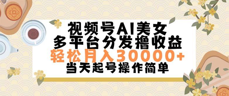 视频号AI美女，轻松月入30000+,操作简单轻松上手-豪讯资源网