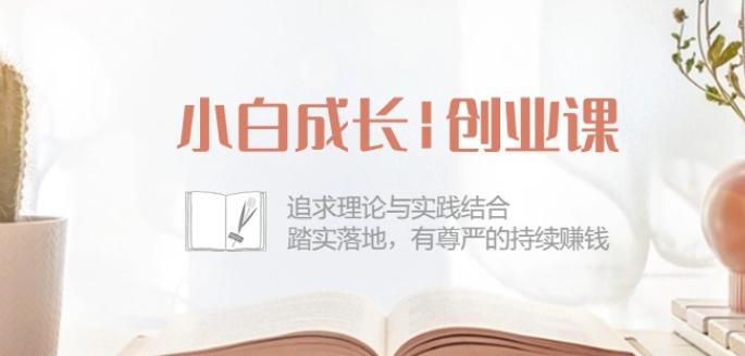 小白成长创业课：追求理论与实践结合，踏实落地，有尊严的持续赚钱-42节-豪讯资源网