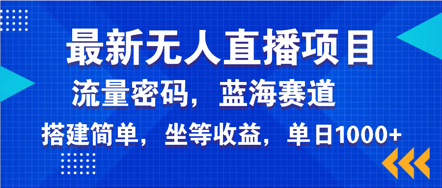 最新无人直播项目—美女电影游戏，轻松日入3000+，蓝海赛道流量密码，...-豪讯资源网