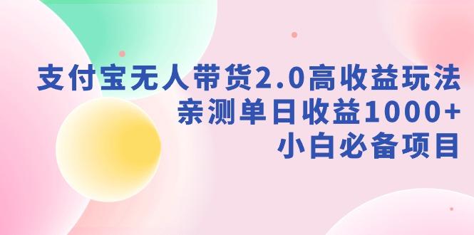 支付宝无人带货2.0高收益玩法，亲测单日收益1000+，小白必备项目-豪讯资源网