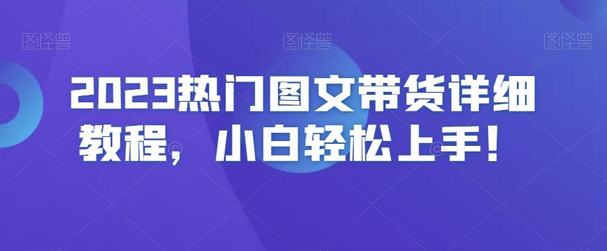 2023热门图文带货详细教程，小白轻松上手！-豪讯资源网
