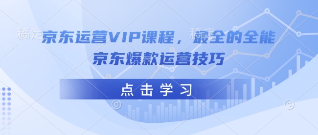 京东运营VIP课程，最全的全能京东爆款运营技巧-豪讯资源网
