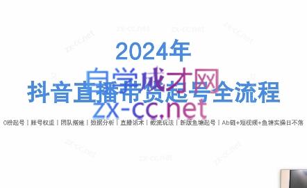 六六老师·2024年抖音直播带货起号全攻略-豪讯资源网