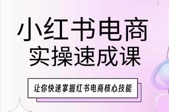 小红书电商实操速成课，让你快速掌握红书电商核心技能-豪讯资源网